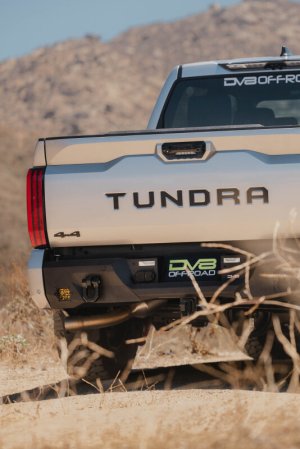 Toyota Tundra Rear Bumper - DV8 Offroad - Spec Series, Mid-Width, Steel - Black - `22-`26